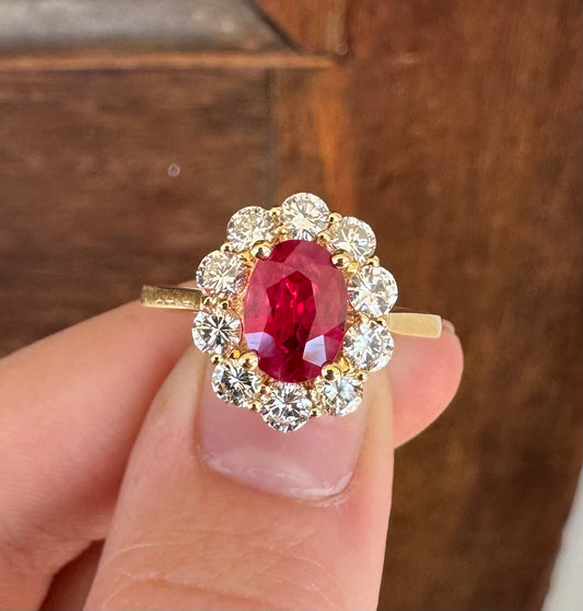 18kyg Ruby & Diamond Ring